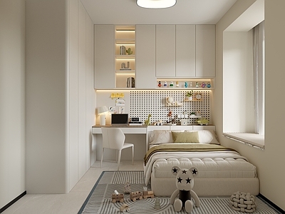 奶油风榻榻米卧室