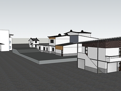 新中式古建筑 建筑改造 民房 矮层建筑