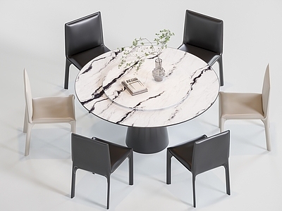 现代简约餐桌椅 现代极简圆餐桌