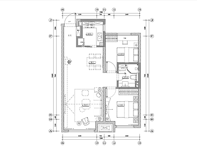小户型平层 85平 小户型 施工图