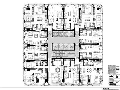 公寓 超高层 公寓平面图 全 施工图