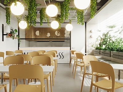奶油风其他餐饮空间