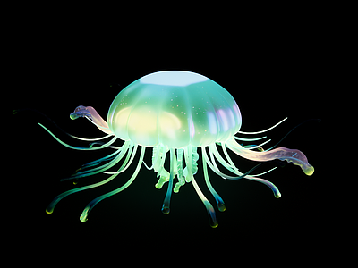 水生动物 水母海洋生物雕塑