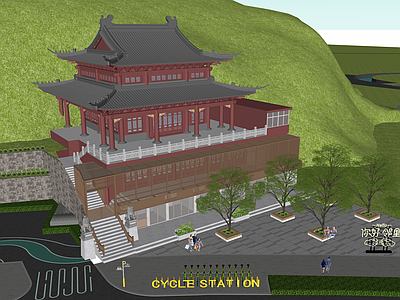 中式新中式寺庙建筑 寺庙 古建 改造