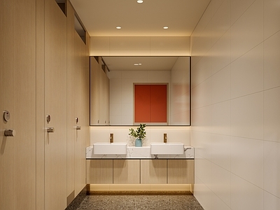 现代简约公共卫生间