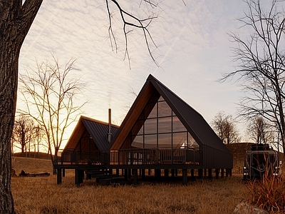 现代主义木屋 户外木屋 案例临摹 夕阳户外