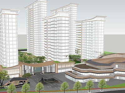 现代小区建筑 邦泰 长沙 规划小区 景观