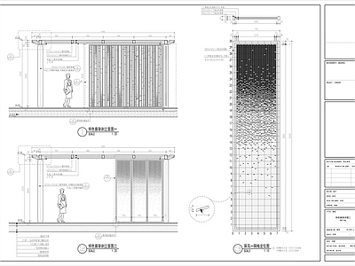 现代新中式廊架 现代格栅风雨连廊 穿孔板格栅廊架 施工图