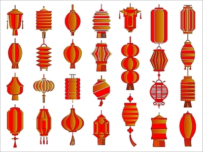 中式灯具图库 中式灯笼 施工图