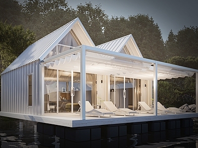 现代木屋 水上木屋