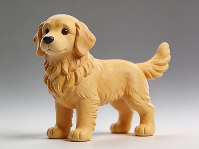 现代雕塑 博美犬 雕塑 美陈 AIGC 狗雕塑