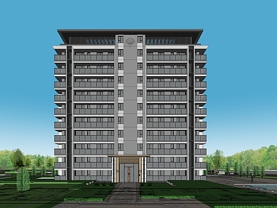 现代轻奢高层住宅 现代住宅 落地窗 住宅