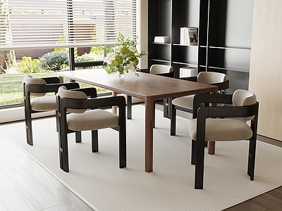 现代简约餐桌椅 中古餐桌椅 餐椅组合 实木餐桌 现代餐桌椅组合