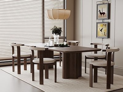 现代简约餐桌椅 现代餐桌椅 中古餐桌椅 餐桌椅组合 实木餐桌 长桌