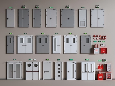 现代单开门 消防门 消防单开门 消防双开门 消防子母门 消防通道门