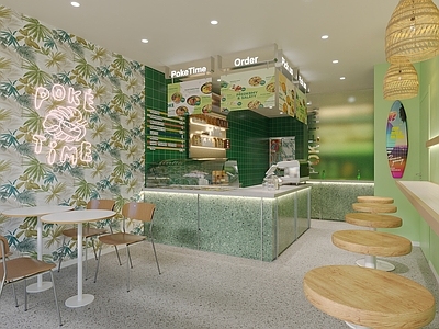 热带风情现代轻食风其他餐饮空间