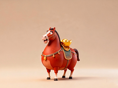 新中式中式雕塑摆件 马上来财摆件 马上有钱摆件 新中式马摆件