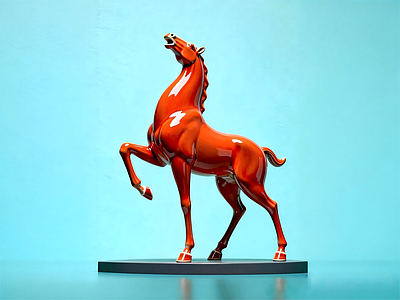 现代新中式雕塑摆件 现代马雕塑摆件 中式唐马摆件 中式瓷马摆件