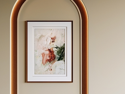 奶油风玄关 抽象挂画 油画 肌理画 手绘玄关挂画 中古沙发挂画