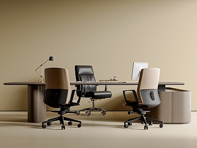 现代极简办公桌椅 经理办公桌椅组合 办公桌用品 老板椅 办公椅