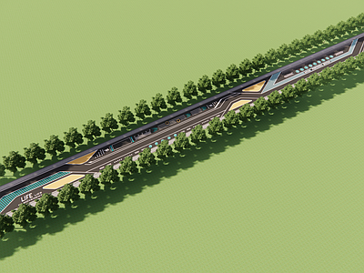 现代办公园区景观 道路美化 沥青路画线 登高面美化 小区道路