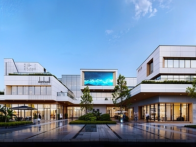 现代商场建筑 现代商业 block 街区商业