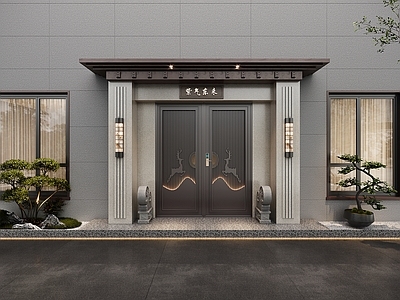 新中式别墅外观 新中式别墅外观