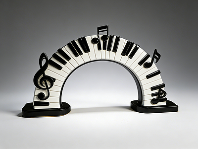 现代雕塑 雕塑拱门 景观拱门 AIGC 美陈 音乐题材景观