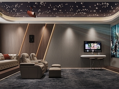 现代轻奢影音室 现代意式影音室
