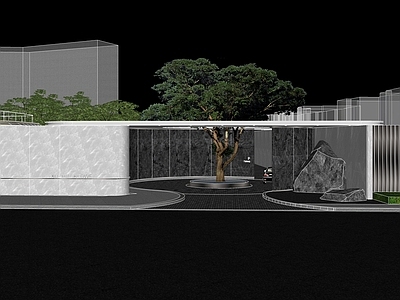 现代办公园区景观 庭院 展示区 广场