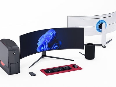 电脑 带鱼屏显示器 电竞电脑 台式电脑 游戏电脑 办公电脑