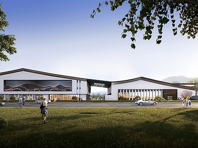 新中式体育馆外观