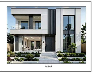 现代别墅建筑 现代别墅 平面方案 独栋别墅 施工图