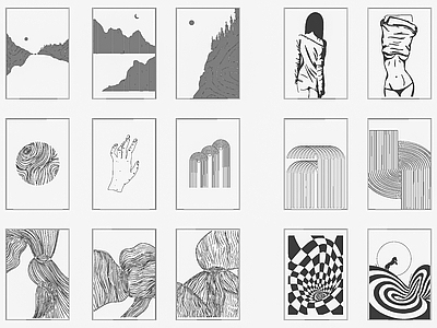 现代挂画 现代网红装饰画 软装墙饰 装饰画图库 施工图