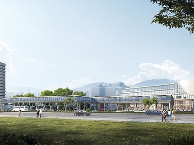 现代主义学校外观