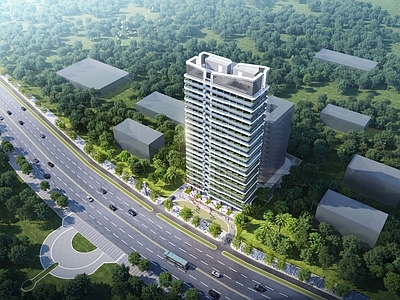现代商业建筑 曲线 高层