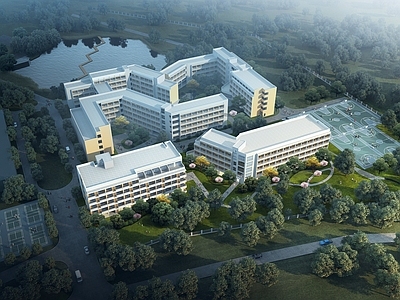 现代主义学校外观