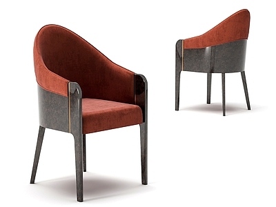 意式轻奢餐椅 现代餐椅 休闲椅 扶手椅 书椅