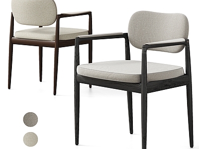 现代简约餐椅 poliform 现代意式餐椅 扶手椅 实木单椅 布艺休闲椅