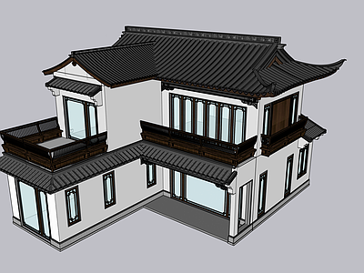 中式新中式古建筑 苏式建筑 中式建筑 新中式建筑