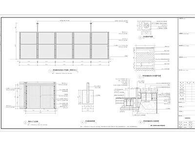 现代篮球场 球场合集球场围网 篮球足球网球门球 球场围网灯 施工图