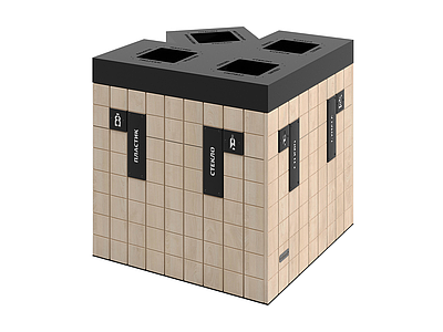 现代简约公用器材 回收箱
