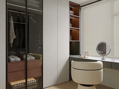 现代简约衣帽间