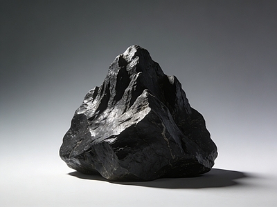 现代景观石 景观石 石墩 片石 黑石山 AIGC