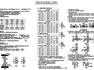 墙面节点 砌体 施工图