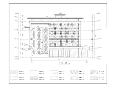 现代学校建筑 食堂 建 施工图