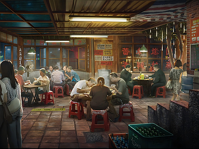 中式快餐店 老式麻辣烫店 麻辣烫店 快餐店 老式快餐店