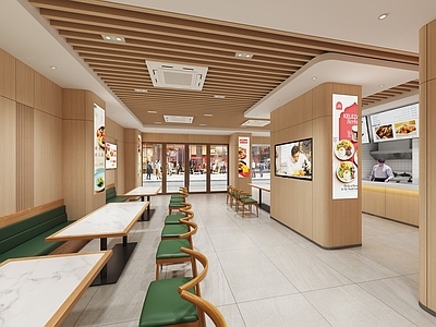 原木风快餐店 现代快餐店 粉店 面馆