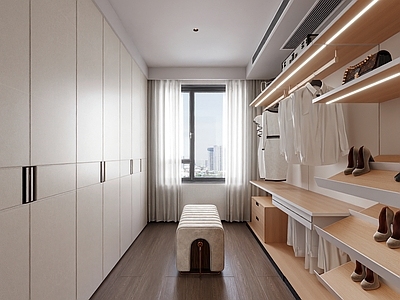 现代简约衣帽间 poliform 意式极简衣帽间 现代衣帽间 开放式衣帽间 宝宝柜子