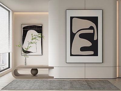 极简挂画 侘寂挂画 油画